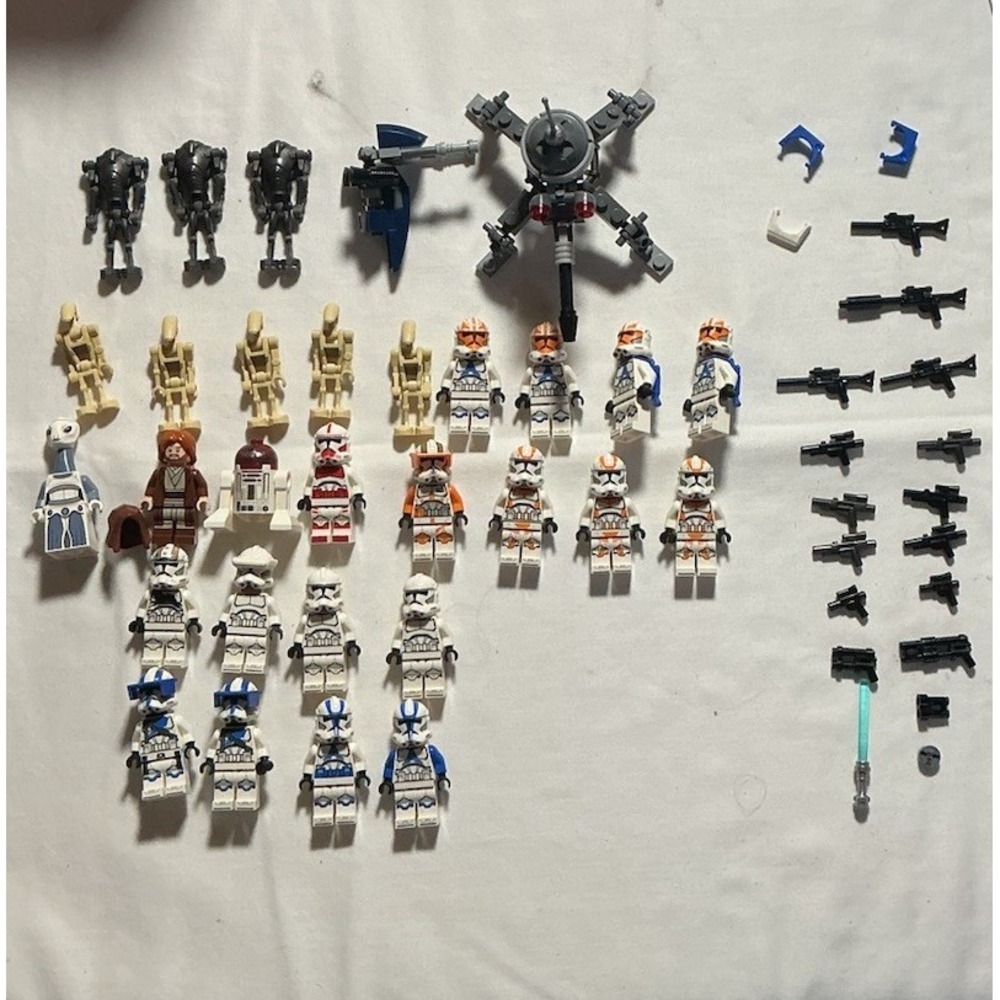 Lego Star Wars Clone Trooper And Battle Droid Minifigure Lot